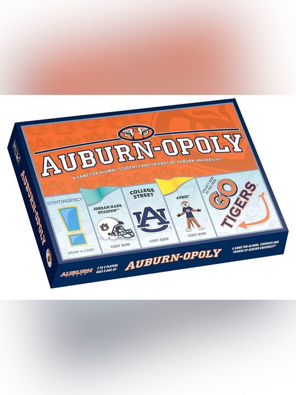 AUBURN-OPOLY Board Game - Auburn Orange & Navy College Campus Edition